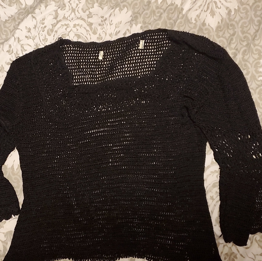 No Name net crop top sweater.